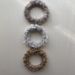 毛糸のヘアゴム 3個セット⑤（ループヤーン）