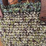 №２材料に拘って細編みだけで編んだコロンバッグ