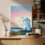 日本風景☆インテリアパネル｜キャンバスパネル｜小豆島｜アートパネル｜イラスト・ギフト・インテリア・ウォールアート