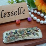 Blesselle FY手染め布 × 立体刺繍 フラワーヘアクリップ【一点物｜色違い】