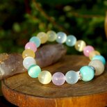 レインボーセレナイト　男性性と女性性そして心と体のバランス、魂の浄化、調和、安息