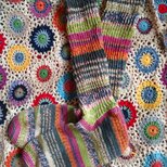 手編みハイソックス