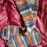 手編みハイソックス