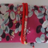 ８５６１　縞柄の着物で作った和風財布・ポーチ