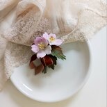 染め布花＊さくらのコサージュ