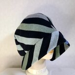 魅せる帽子☆軽くて暖か♪薄手ウールニッのクロッシュ～グラデーションボーダー