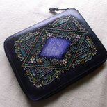 レザーブックカバー　ラウンドファスナータイプ　単行本サイズ　