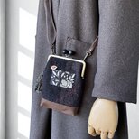 スマホケースがま口（ブラック）