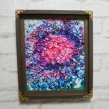 油絵 【梅雨のピンクの雨】