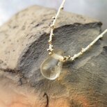 アンティーク　緒　古代水晶　雫　＋　メタルビーズ　＆　ヴェネチアン　ネックレス　千世 chitose