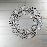 ガラスのリース［冬の花冠］ＬL（白）