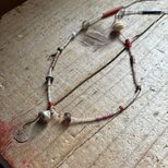 ＊happy×2price＊古の取り留め（の）ないネックレス@フランスのデッドストックビーズ＋カレンシルバーチャーム＋いろいろ