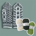 HM様オーダー分 / 2wayミトン / Fest(炭色×白)