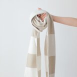 % PERCENT マフラー （ベージュ・ホワイト）リバーシブル・セルフヒーター・男女兼用