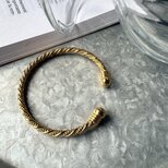 B179-ヴィンテージブレスレット U.S.A. 1970〜80's Gold Tone Twisted