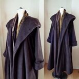 ラス１ 魔法使い♥超軽量 ビッグフード ローブコート♥ダークチョコ♥アンチピリング加工 ふんわり上質フリース