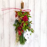 紙垂付き・若松とお多福南天の正月飾り