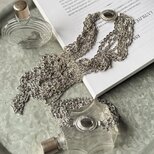 NA149-【 AVON 】エイボン・ヴィンテージネックレス  Silver Tone Multi-Strand Chain