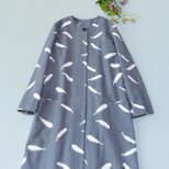 総裏ウール混羽刺繍ポケット付きシンプルな冬ロングコート♪