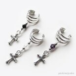 〈７色から選べる〉十字架イヤーカフ