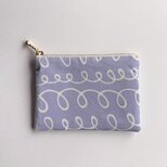 絹手染ポーチ小（チャンチン・薄紫）