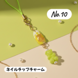 くまモチーフ ネイルチップチャーム｜イエロー×ライムグリーン｜ポップカラー ハンドメイドチャーム｜一点物