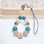 2026年丙午 金運アップや物事の流れを整える心強い相棒◎金龍水晶天然石ストラップ/パワーストーンストラップ｜No.837S