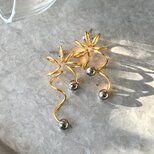 PA457-【 AVON 】エイボン・ヴィンテージピアス 1990's Festive Swirl Gold Twist