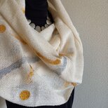 【手織り】Mシルク100％ストール（白）