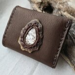 鹿革の三つ折り財布 ワイルドホース