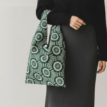 あずま袋【送料込み】帯リメイク　グリーン