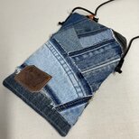 スマホショルダー　デニムリメイク　26A5