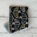 北欧風鳥　ハンカチタオル　ハーフハンカチ　マイクロファイバー　プチギフト