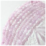 ∴天然石ビーズ∵高品質クンツァイト　ラウンドカットセット