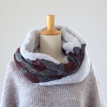 カンタ刺繍シルクとエコファーのねじりスヌードD