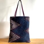 am463 モヘア シンプルバッグ　ネイビー