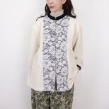 [予約販売] ローズキルトと生成りコーデュロイのドロップ羽織りブラウス