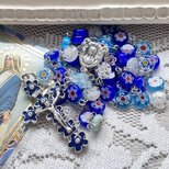 ミルフィオリのロザリオ（ブルー系)