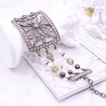 【Haley Hill】 スクエアモチーフブレスレット ＊Vintage Ornamental Bracelet 1980s