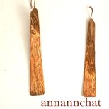 【チリ産　銅　素材　ハンマー仕上げ　ピアス】