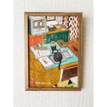 「こたつの猫」額縁入り（原画）