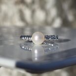 Ｐｅａｒｌ　まるまるつぶつぶ　淡水パール約7㎜　シルバーSV925リング