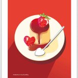 ラブプリン　スイーツ　送料無料　イラスト　作品3000点以上　ポスター　アートポスター　アート/sei検索新着順　3907