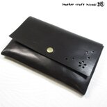 《ゴートスキン》一枚革の通帳ケース・「HANABIRA」シリーズ・0201