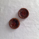 輪花箸置き(飴釉)ペア