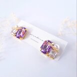 ★b　『 凛  - rin - 』　春　夏　パール　ジルコニア　結婚式　花嫁　フォーマル　大ぶり大人ピアス／イヤリングe