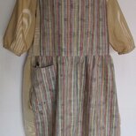 ８５８７　紬で作ったチュニックワンピース　＃送料無料