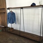 数量限定　MH4-L　特大　ハンガーラック　古材　アイアン　ディスプレイラック