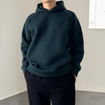 『2026新色』秋〜春まで！【ユニセックス 】ダンボールニット シームポケット付プルオーバーパーカー【モスグリーン】