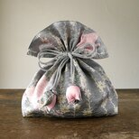 着物　巾着　幸せを呼ぶFUGURO　プレミアム　シルク　中サイズ